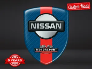 Nissan Calcomanía Silicona 3D Gel Premium Autos Cúpula Racing